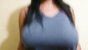 A Stunning Busty Babe Bouncing Her Assets In High-Definition
