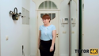 Strict Redhead Teacher Relaxes Rules For Steamy Session With Student