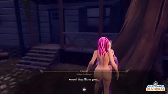 Teen (18+) Femdom Enjoys Eating Shaved Pussy In 3d Video
